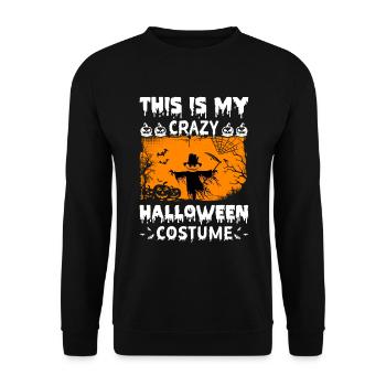 This Is My Crazy Halloween Costume Halloween Party - Unisex Pullover - Schwarz - Vorne - Alina (178cm) & Michal (187cm)