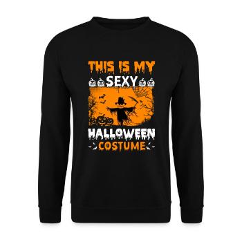 This Is My Sexy Halloween Costume Halloween Ghost - Unisex Pullover - Schwarz - Vorne - Alina (178cm) & Michal (187cm)