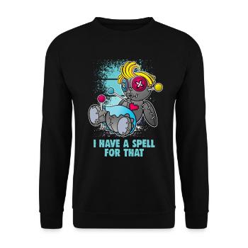 Magische Dunkle Kunst Okkulte Hexen Designs - Unisex Pullover - Schwarz - Vorne - Alina (178cm) & Michal (187cm)