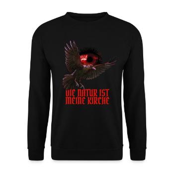 Magische Dunkle Kunst Okkulte Hexen Designs - Unisex Pullover - Schwarz - Vorne - Alina (178cm) & Michal (187cm)