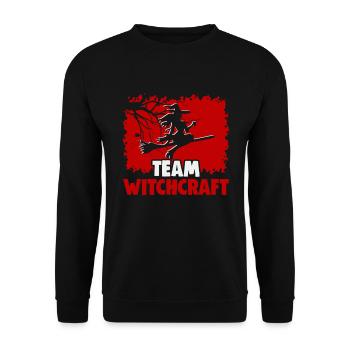 Magische Dunkle Kunst Okkulte Hexen Designs - Unisex Pullover - Schwarz - Vorne - Alina (178cm) & Michal (187cm)
