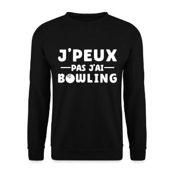 Je Peux Pas J'ai Bowling - Sweat-shirt Unisexe - noir - Devant - Alina (178cm) & Michal (187cm)