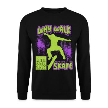 Drôle De Skater Dire, Skateboard Grunge Design - Sweat-shirt Unisexe - noir - Devant - Alina (178cm) & Michal (187cm)