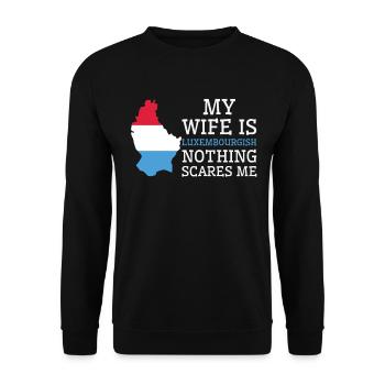 Rien ne me fait peur Ma femme est - Sweat-shirt Unisexe - noir - Devant - Alina (178cm) & Michal (187cm)