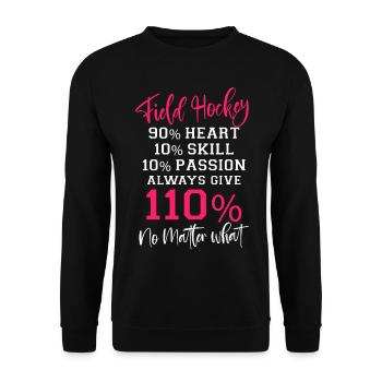 Field Hockey Field Hockey 90% - Unisex Pullover - Schwarz - Vorne - Alina (178cm) & Michal (187cm)