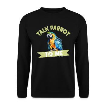 Perruche Perruche Oiseau Perruche Propriétaire - Sweat-shirt Unisexe - noir - Devant - Alina (178cm) & Michal (187cm)
