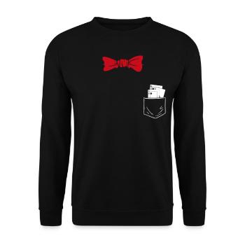 Costume Substitut Illusionniste Tours de cartes Carte Magie - Sweat-shirt Unisexe - noir - Devant - Alina (178cm) & Michal (187cm)