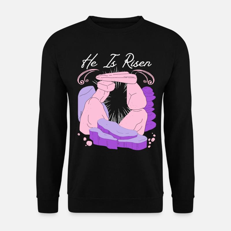 Jesus Christ Resurrection Easter Saying - Unisex Sweatshirt - black