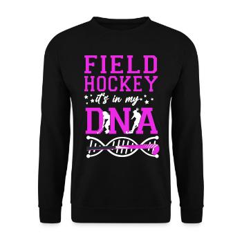 Field Hockey Field Hockey It's In - Unisex Pullover - Schwarz - Vorne - Alina (178cm) & Michal (187cm)