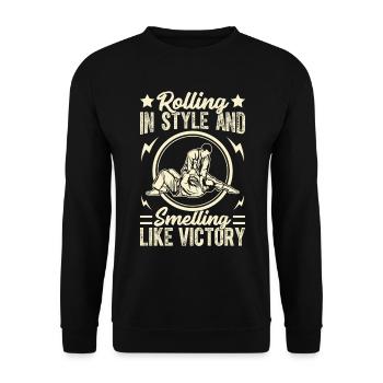 Rouler avec style et sentir la victoire - Sweat-shirt Unisexe - noir - Devant - Alina (178cm) & Michal (187cm)