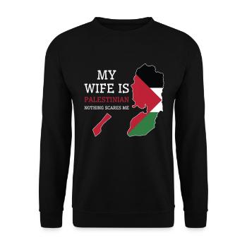 Rien ne me fait peur Ma femme est - Sweat-shirt Unisexe - noir - Devant - Alina (178cm) & Michal (187cm)