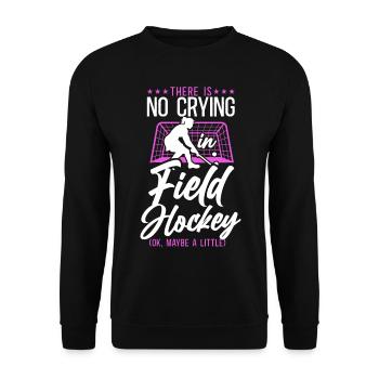hockey sur gazon, il n’y a pas de pleurs - Sweat-shirt Unisexe - noir - Devant - Alina (178cm) & Michal (187cm)