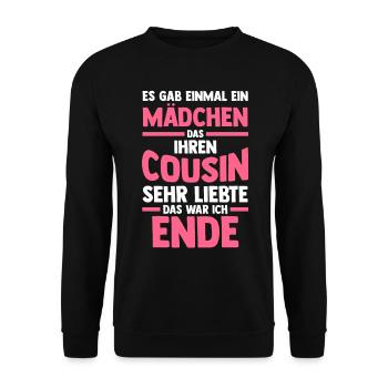 Cousine Cousins Cousin - Unisex Pullover - Schwarz - Vorne - Alina (178cm) & Michal (187cm)