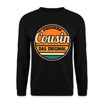 Cousins Cousin - Unisex Pullover - Schwarz - Vorne - Alina (178cm) & Michal (187cm)