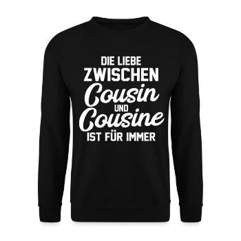 Cousine Cousins Cousin - Unisex Pullover - Schwarz - Vorne - Alina (178cm) & Michal (187cm)