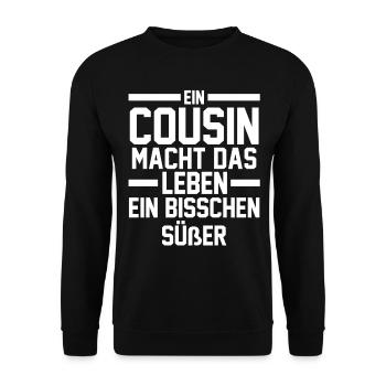 Cousins Cousin - Unisex Pullover - Schwarz - Vorne - Alina (178cm) & Michal (187cm)
