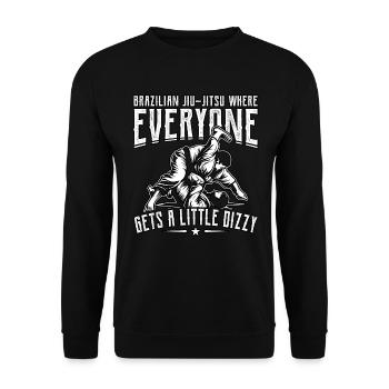 Brazilian Jiu-Jitsu where everyone gets a little - Unisex Pullover - Schwarz - Vorne - Alina (178cm) & Michal (187cm)