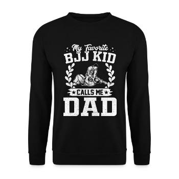 Mon BJJ Kid préféré m’appelle papa - Sweat-shirt Unisexe - noir - Devant - Alina (178cm) & Michal (187cm)