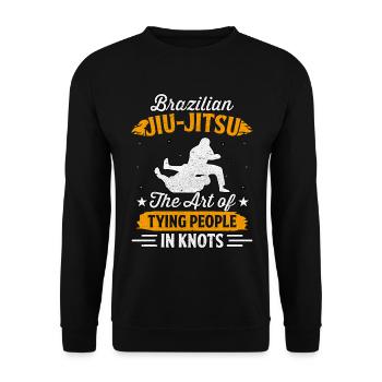 Jiu-Jitsu brésilien : l’art d’attacher les gens en kno - Sweat-shirt Unisexe - noir - Devant - Alina (178cm) & Michal (187cm)