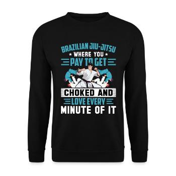 Jiu-Jitsu Brésilien BJJ - Sweat-shirt Unisexe - noir - Devant - Alina (178cm) & Michal (187cm)