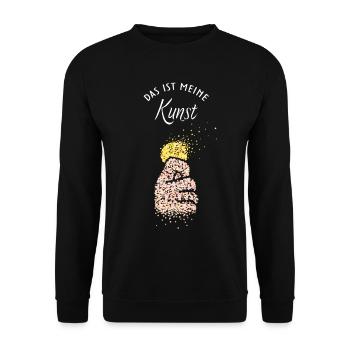 Illusionist Münzen Zaubertrick Zaubershow Magier - Unisex Pullover - Schwarz - Vorne - Alina (178cm) & Michal (187cm)