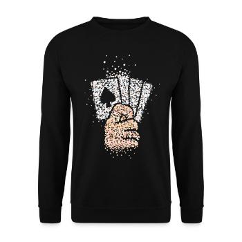Tours de cartes Illusionniste Carte Magique Jeu de cartes - Sweat-shirt Unisexe - noir - Devant - Alina (178cm) & Michal (187cm)
