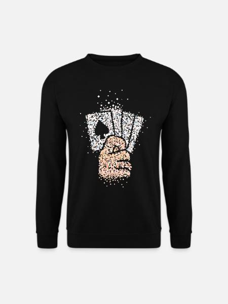 Kartentricks Illusionist Kartenzauber Kartenspiel - Unisex Pullover - Schwarz