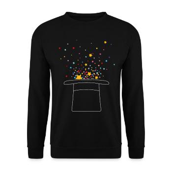 Chapeau de sorcier Magie Spectacle Magicien Sorcellerie Magie - Sweat-shirt Unisexe - noir - Devant - Alina (178cm) & Michal (187cm)
