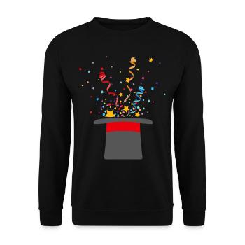 Chapeau de sorcier, mage des rues, magicien, magicien - Sweat-shirt Unisexe - noir - Devant - Alina (178cm) & Michal (187cm)