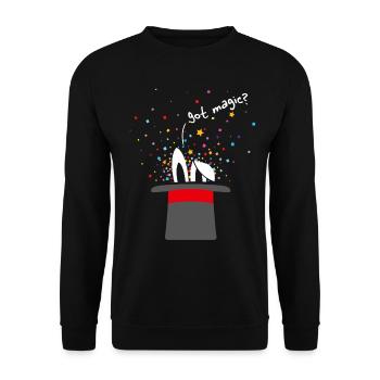 Got Magic Magic Magic Hat Bunny Illusionniste Magicien de scène - Sweat-shirt Unisexe - noir - Devant - Alina (178cm) & Michal (187cm)