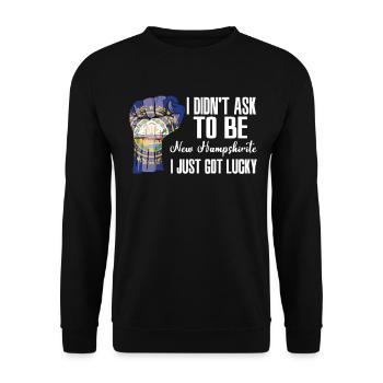 New Hampshirite Américain Patriote des États-Unis - Sweat-shirt Unisexe - noir - Devant - Alina (178cm) & Michal (187cm)