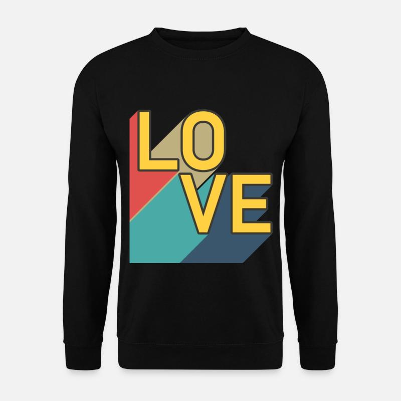 LOVE - Retro - Unisex Sweatshirt - black