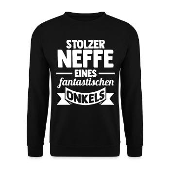 Onkel Neffe - Unisex Pullover - Schwarz - Vorne - Alina (178cm) & Michal (187cm)