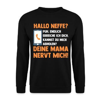 Tante Paten Onkel - Unisex Pullover - Schwarz - Vorne - Alina (178cm) & Michal (187cm)