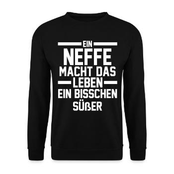 Neffe - Unisex Pullover - Schwarz - Vorne - Alina (178cm) & Michal (187cm)