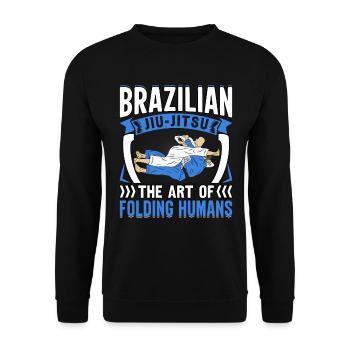 Brazilian Jiu-Jitsu the art of folding humans - Unisex Sweatshirt - black - Front - Alina (178cm) & Michal (187cm)