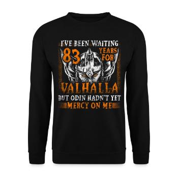 83 ans d’attente pour le 83e anniversaire du Valhalla - Sweat-shirt Unisexe - noir - Devant - Alina (178cm) & Michal (187cm)