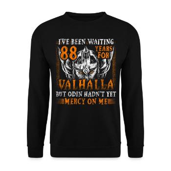 88 ans d’attente pour le 88e anniversaire du Valhalla - Sweat-shirt Unisexe - noir - Devant - Alina (178cm) & Michal (187cm)