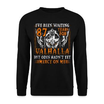 87 ans d’attente pour le 87e anniversaire du Valhalla - Sweat-shirt Unisexe - noir - Devant - Alina (178cm) & Michal (187cm)