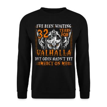 32 ans d’attente pour le 32e anniversaire du Valhalla - Sweat-shirt Unisexe - noir - Devant - Alina (178cm) & Michal (187cm)