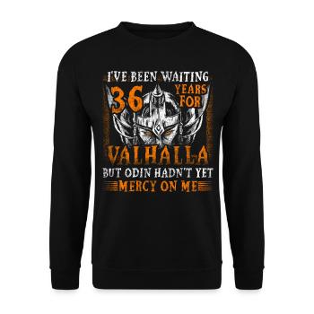 36 ans d’attente pour le 36e anniversaire du Valhalla - Sweat-shirt Unisexe - noir - Devant - Alina (178cm) & Michal (187cm)
