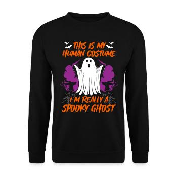 Je suis vraiment un fantôme effrayant - Fantôme drôle d’Halloween - Sweat-shirt Unisexe - noir - Devant - Alina (178cm) & Michal (187cm)