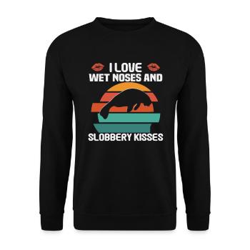 Cold Nose Warm Heart Manatee chubby manatee - Unisex Sweatshirt - black - Front - Alina (178cm) & Michal (187cm)