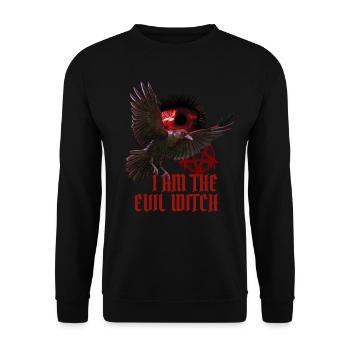 Magische Dunkle Kunst Okkulte Hexen Designs - Unisex Pullover - Schwarz - Vorne - Alina (178cm) & Michal (187cm)
