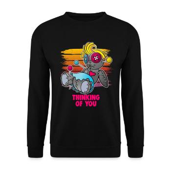 Magische Dunkle Kunst Okkulte Hexen Designs - Unisex Pullover - Schwarz - Vorne - Alina (178cm) & Michal (187cm)