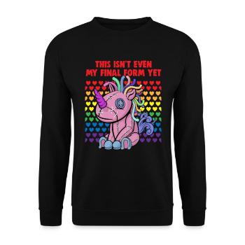 Bisexuell Transgender Pride Day LGBT - Unisex Pullover - Schwarz - Vorne - Alina (178cm) & Michal (187cm)
