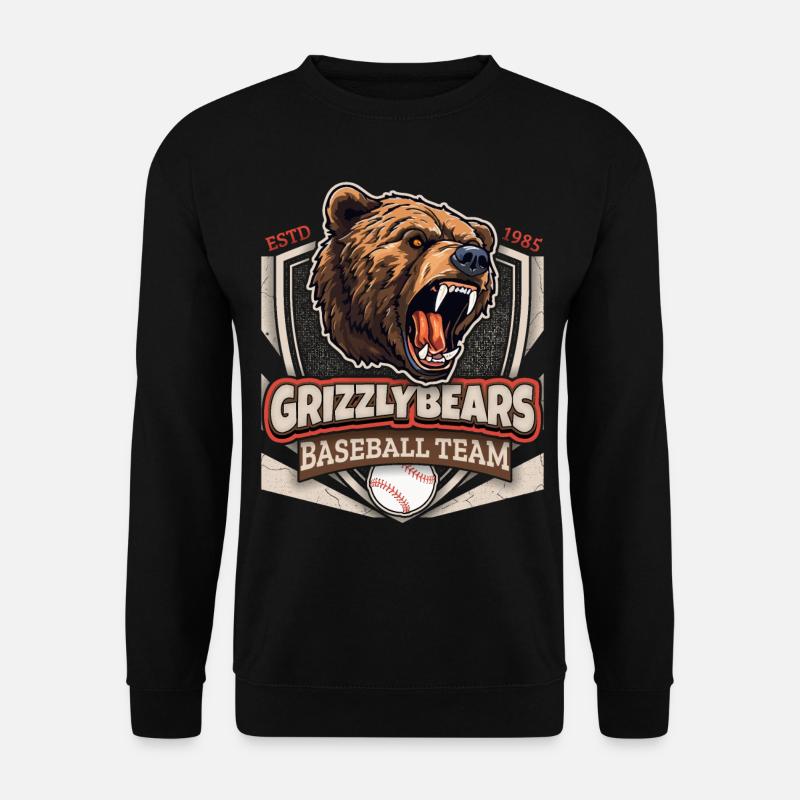 Baseball, Grizzly Bears Team, Grizzlybären Logo - Unisex Pullover - Schwarz