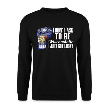Wisconsinite américain États-Unis patriote États-Unis cultivé - Sweat-shirt Unisexe - noir - Devant - Alina (178cm) & Michal (187cm)