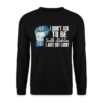 South Dakotan American US Patriot USA Grown South - Unisex Sweatshirt - black - Front - Alina (178cm) & Michal (187cm)