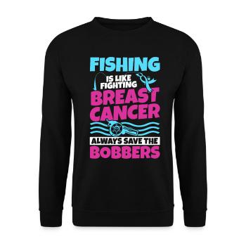 Breast Cancer Awareness Items Breast Cancer Free - Unisex Sweatshirt - black - Front - Alina (178cm) & Michal (187cm)